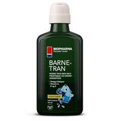 BIOPHARMA Норвежский жидкий рыбий жир для детей со вкусом фруктов 250 мл (NorskBarneTran ), фото 