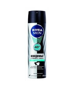 Нивея для мужчин дезодорант спрей невидимый для черного и белого 150 мл fresh (85974), фото 