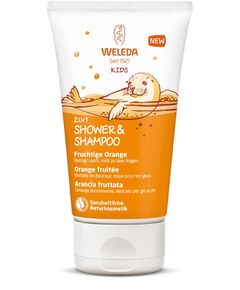 Веледа шампунь-гель для волос и тела детский апельсин 150 мл, фото 