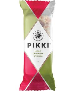 Батончик фруктово-ореховый Pikki микс семечек-клюква 35г, фото 