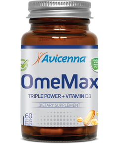 Авиценна ОмеМакс Тройная Омега-3 с витамином D3(600МЕ) - 60 гелевых капсул по 1700 мг, фото 