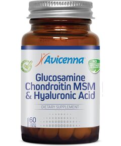 Авиценна Глюкозамин Хондроитин MSM и Гиалоурановая кислота 60 таблеток по 1150 мг, фото 