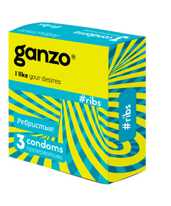 ГАНЗО Extase презервативы с точками ребристые №3, фото 