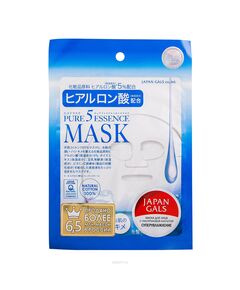Джапан галс/japan gals маска для лица с гиалуроновой кислотой pure 5 essential, фото 