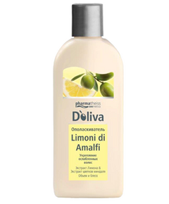 Долива ополаскиватель limoni di amalfi для ослабленных волос 200 мл (лимон-миндаль), фото 
