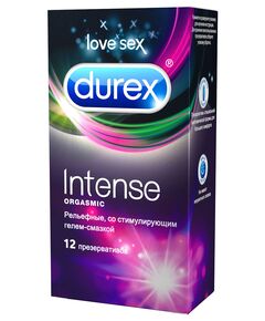 Презервативы Дюрекс intense orgasmic рельефные N12, фото 