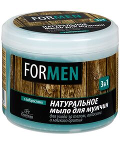 Флоресан для мужчин мыло натуральное 3в1 для ухода за телом и волосами и мягкого бритья 450 мл (40), фото 