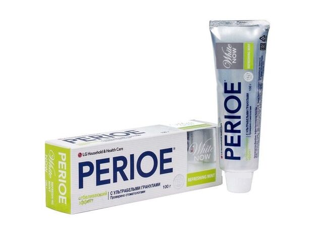 Зубная паста  Перио/perioe отбеливающая освежающая мята white Now refreshing mint 100г, фото 