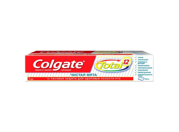 Зубная паста  Колгейт тотал 12 чистая мята 70 мл, фото 