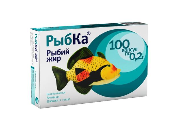 Рыбий жир "РыбКа" капсулы 0,2г № 100, фото 