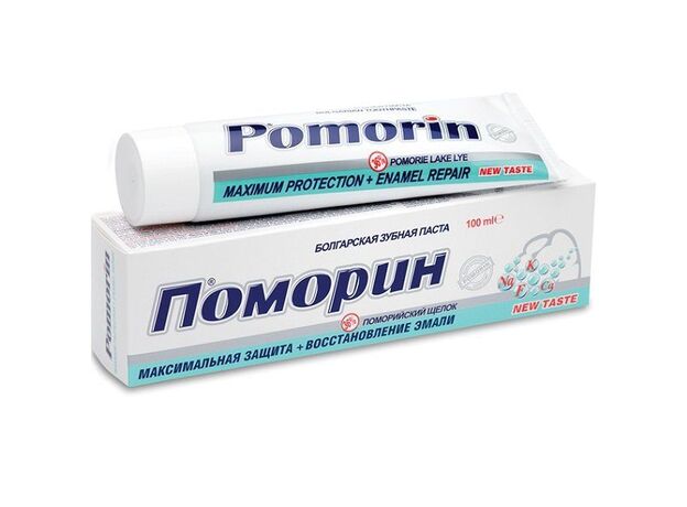 Зубная паста  Поморин максимальная защита без фтора 100 мл, фото 