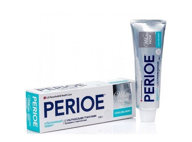Зубная паста  Перио/perioe отбеливающая охлаждающая мята white Now cooling mint 100г, фото 