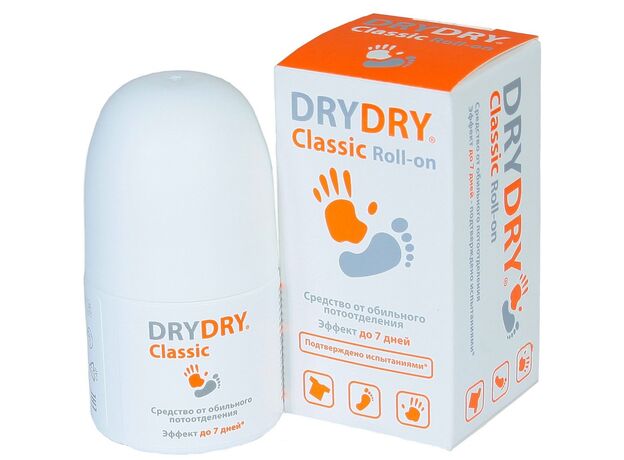 Драй-драй классик ролл-он дезодорант-антиперспирант от обильного потоотделения 30 мл, фото 
