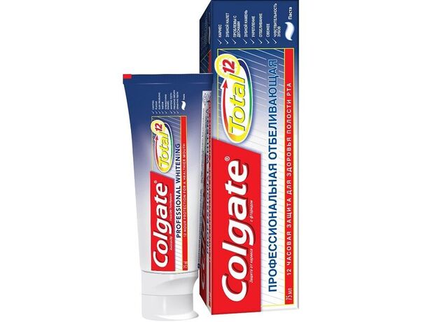 Зубная паста  Колгейт тотал 12 проф отбеливание 70 мл, фото 