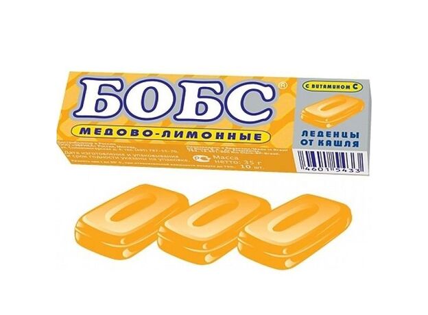 Леденцы Бобс мед-лимон N10 (35г), фото 