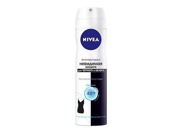 Нивея дезодорант спрей невидимая защита пур для черного и белого 150 мл (82230), фото 