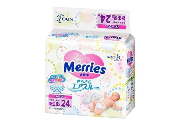 Подгузники Меррис/Merries AT S N24 (4-8 кг), фото 
