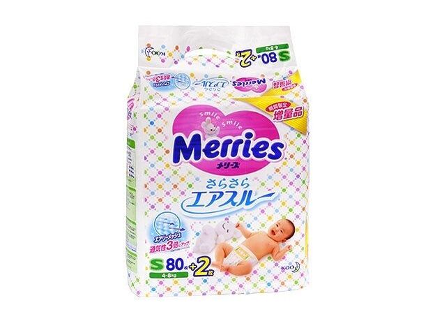 Подгузники Меррис/Merries AT S N80 (4-8 кг промо), фото 