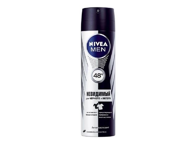Нивея для мужчин дезодорант спрей невидимая защита пур для черного и белого 150 мл (82241), фото 