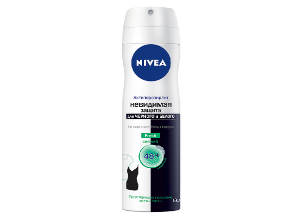 Нивея дезодорант спрей невидимая защита фреш свежий для черного и белого 150 мл (88674), фото 
