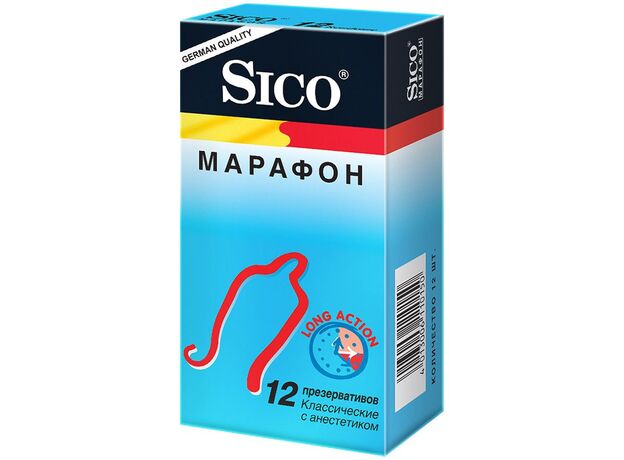 Презервативы Сико марафон сафети N12 классические (с бензокаиновой смазкой), фото 