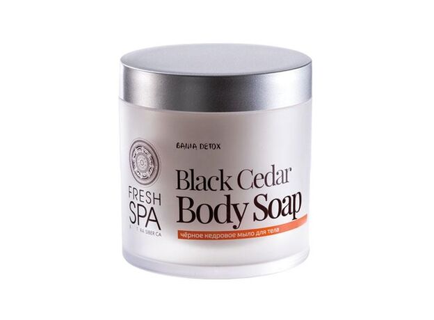 Bania detox мыло для тела «черное кедровое 400 мл, фото 