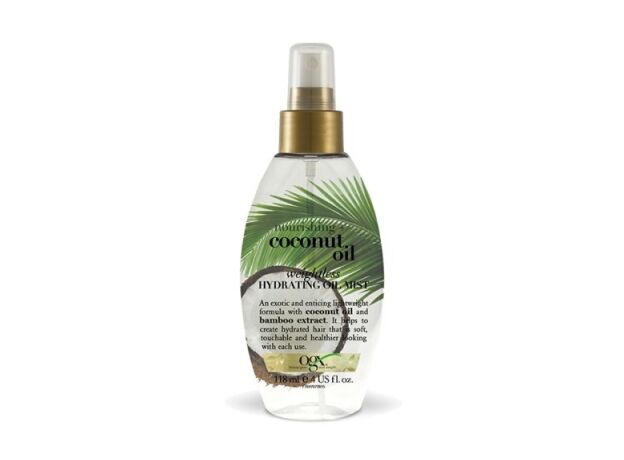 Ogx масло-спрей увлажнения и гладкости волос масло гавайского ореха 118мл, фото 