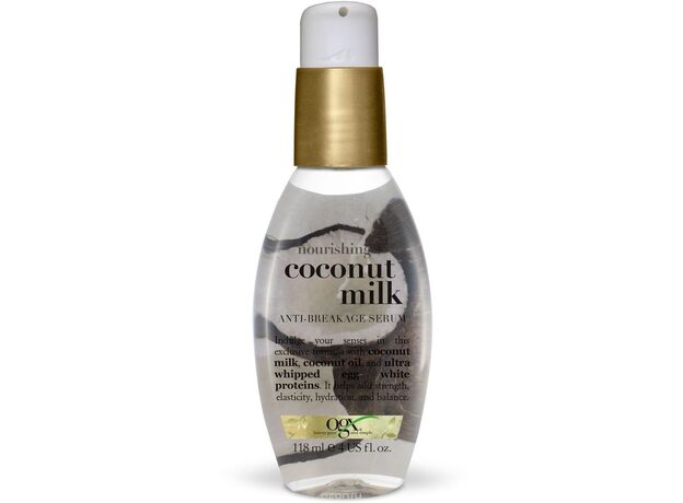 Ogx сыворотка питательная против ломкости волос молочко кокоса 118мл, фото 