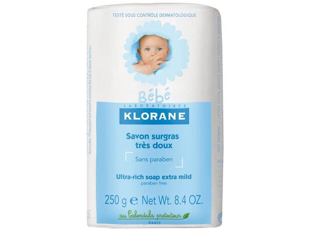 Клоран Бебе НАБОР: Клоран Бебе Детское сверхпитательное мыло с экстрактом календулы, 250 г и KLORA, фото 