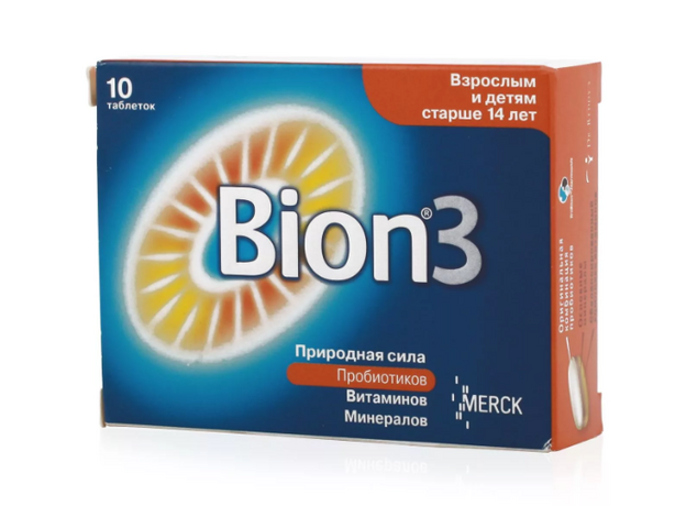 Бион 3 в таблетках 1,05г N10, фото 