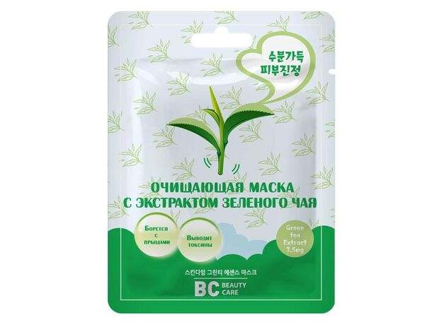 БиСи (bc) beauty care маска для лица очищающая зеленый чай 26мл, фото 