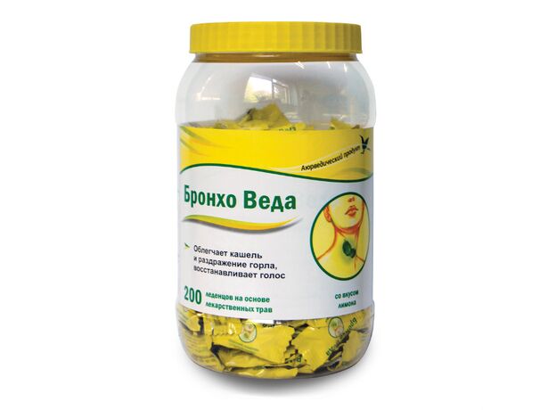 Бронхо веда леденцы лимон N200, фото 