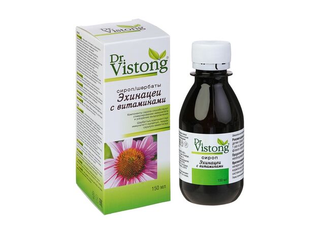 Доктор вистонг сироп эхинацея с витаминами 150 мл, фото 