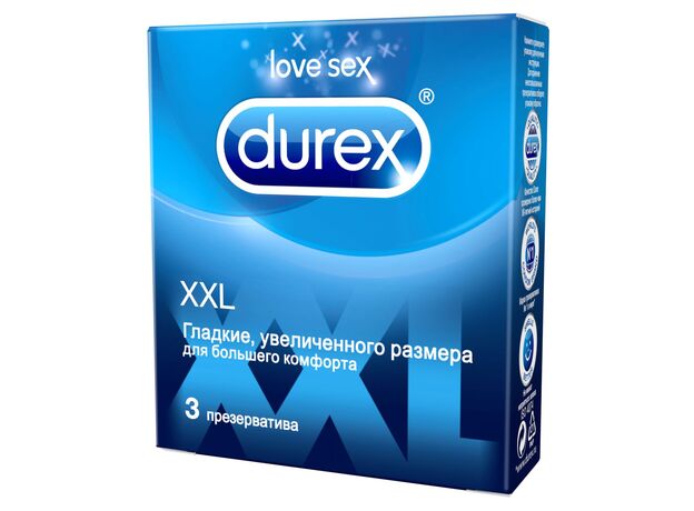 Презервативы Дюрекс комфорт XXL N3 увеличенный размер, фото 