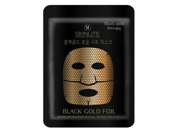 Фольгированная маска «Черное золото», фото 