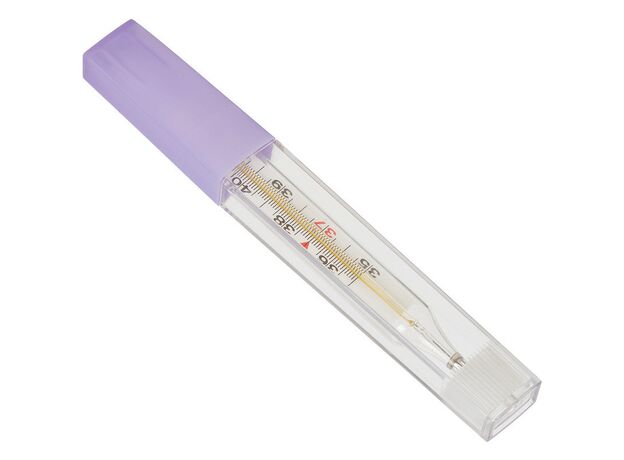 Термометр Импэкс-мед мед максимал стекл ртутный цветн шкала (пластик футляр), фото 