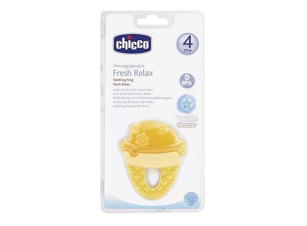 Чикко/chicco прорезыватель с водой фреш релакс fresh relax охлаждающий мороженое желтое 4+мес (310412059), фото 