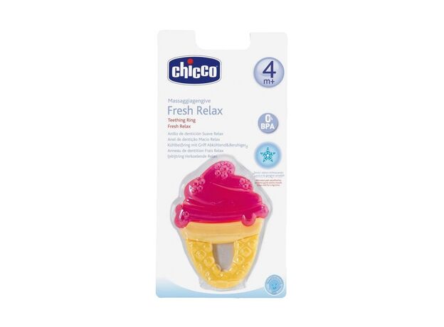 Чикко/chicco прорезыватель с водой фреш релакс fresh relax охлаждающий мороженое красное 4+мес (310412049), фото 